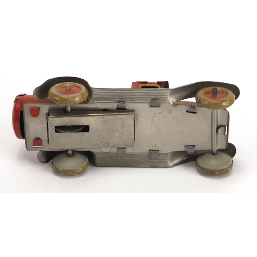 507 - Vintage Tin plate clock work Shell motor spirit truck, with box, 10cm in length