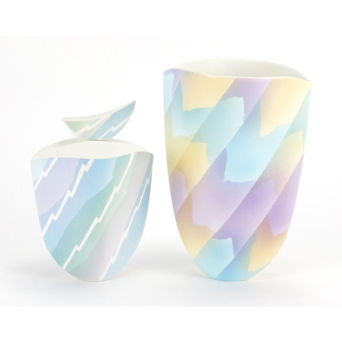 994 - Two Sasha Wardell Studio pottery vases, initials to the bases, the largest 18cm high