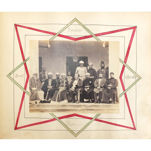 349 - 19th century black and white photograph album of India by Samuel Bourne, including Government House ... 