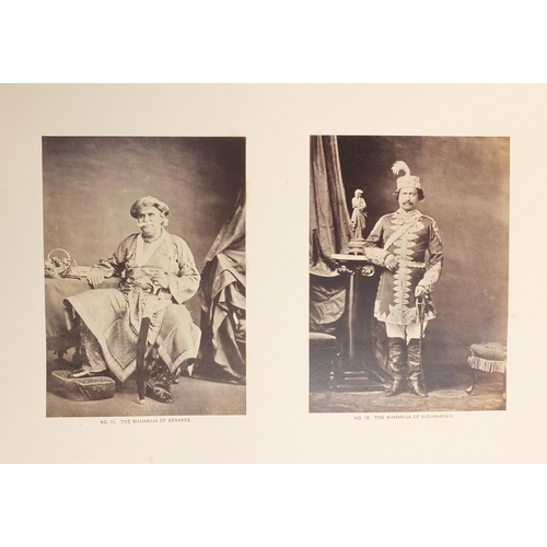 350 - 19th century Bourne and Shepherd Royal photograph album of Scenes and Personages Connected with HRH ... 