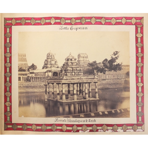 349 - 19th century black and white photograph album of India by Samuel Bourne, including Government House ... 