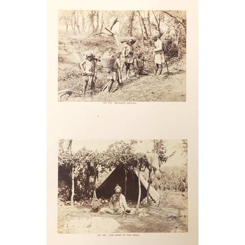 350 - 19th century Bourne and Shepherd Royal photograph album of Scenes and Personages Connected with HRH ... 