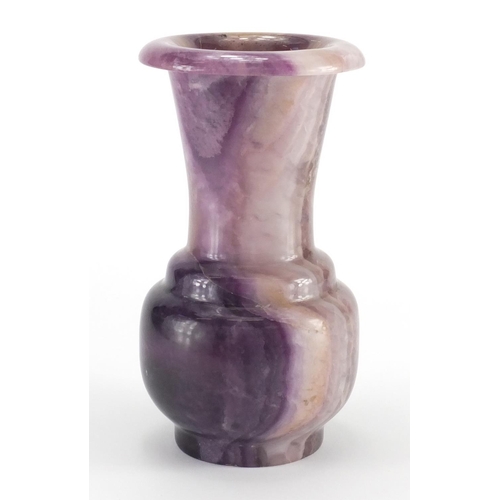 62 - 19th century Derbyshire blue John vase, 22cm high