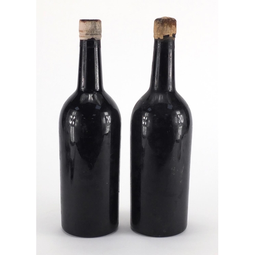 2220 - Two bottles of Warres vintage 1963 port