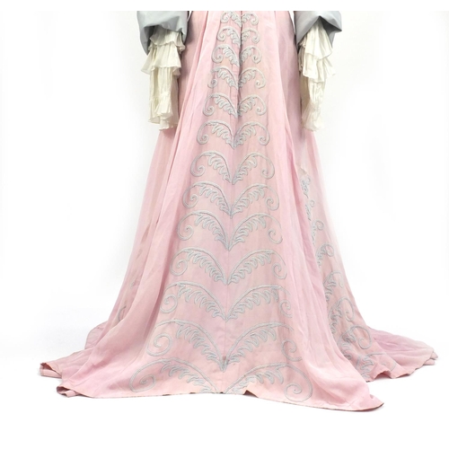 2254 - 19th century continental silk boudoir dress