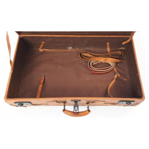 2278 - Vintage pigskin suitcase by Giovanni, 68cm wide