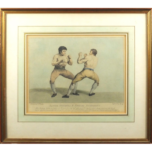 2340 - After Charles Reuben Ryley - Daniel Mendoza and Richard Humphreys, 18th century boxing interest engr... 