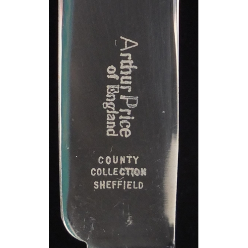 2147 - Arthur Price mahogany six place canteen of Sheffield silver plated cutlery, 46cm wide