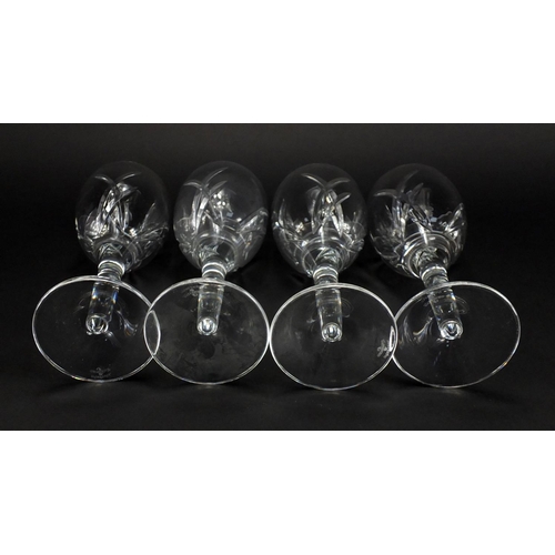 2175 - Four Waterford Crystal wine glasses by John Rocha boxed, 23cm high