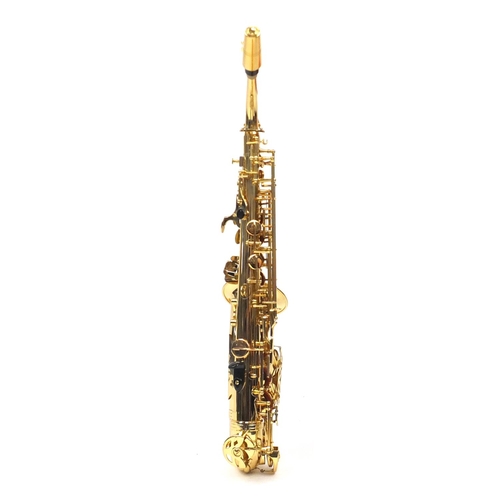 2236 - Jupiter 500 series brass saxophone, with Mother of Perl keys and fitted case, numbered 101116, 63cm ... 