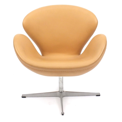 2083 - Arne Jacobsen design swan chair, 75cm high