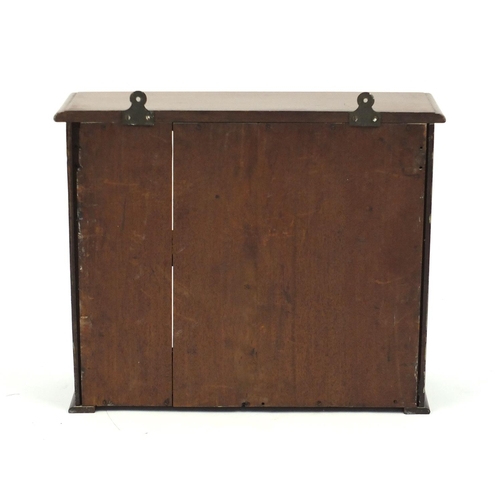 2161 - Victorian mahogany display case, fitted with a pair of glazed doors enclosing a single shelf, 50cm H... 