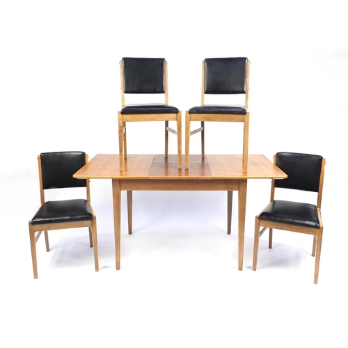 2016 - Gordon Russell oak dining suite, comprising an extending dining table with four chairs and a sideboa... 