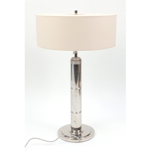 2073 - Visual Comfort Longacre tall table lamp, with natural paper shade, 75cm high