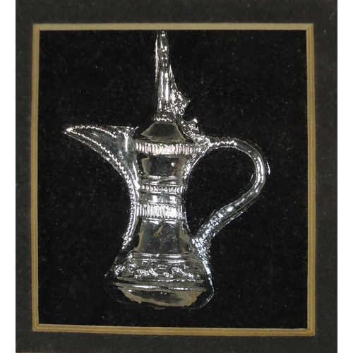 2326 - Sultanate of Oman dagger framed display, overall 45.5cm x 43cm