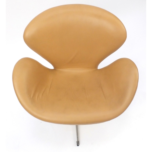 2082 - Arne Jacobsen design swan chair, 75cm high