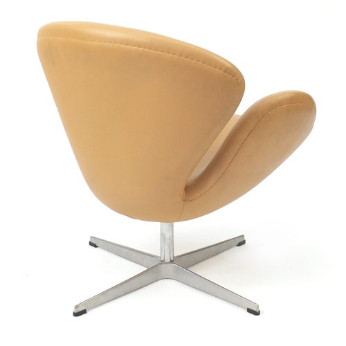 2082 - Arne Jacobsen design swan chair, 75cm high