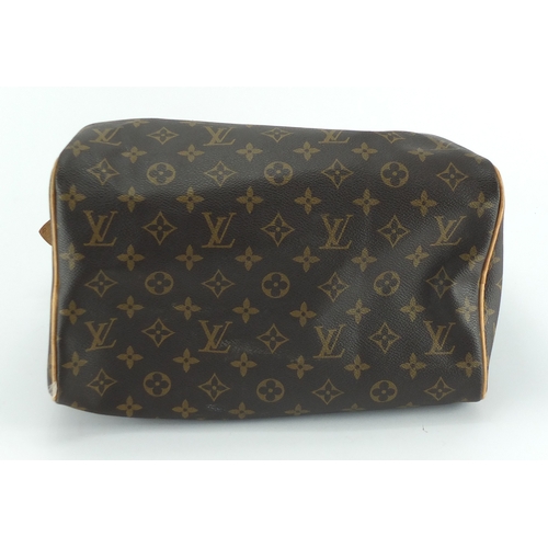 2245 - Louis Vuitton speedy handbag, with dust bag and box, impressed SP1112, 30cm wide