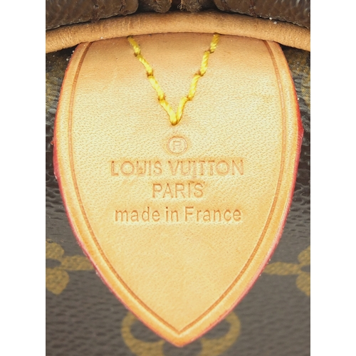 2245 - Louis Vuitton speedy handbag, with dust bag and box, impressed SP1112, 30cm wide