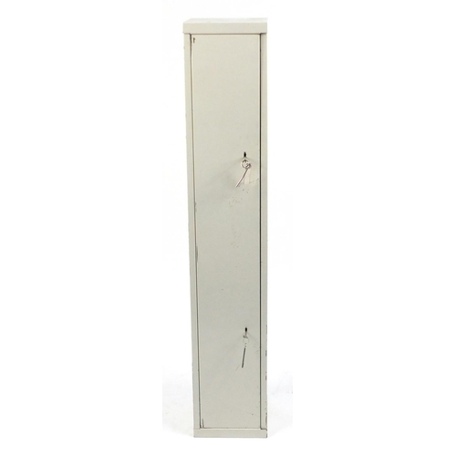 2144 - Metal floor standing gun safe/cabinet, 137cm high