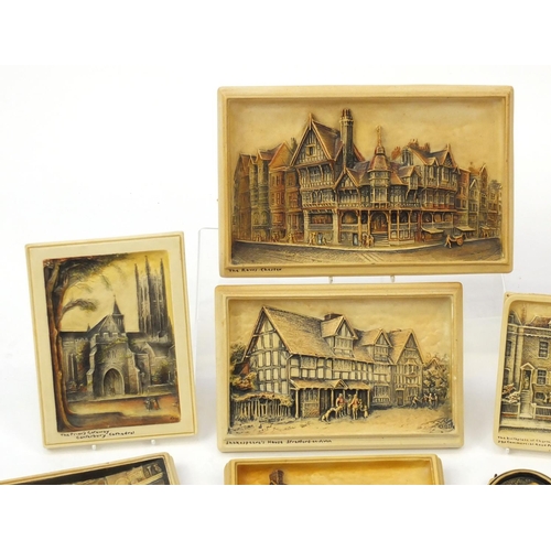 2229 - Collection of Osborne plaques including street scenes and portraits