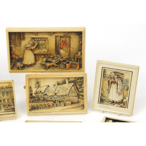 2229 - Collection of Osborne plaques including street scenes and portraits