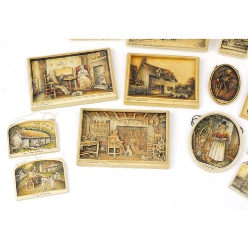 2229 - Collection of Osborne plaques including street scenes and portraits