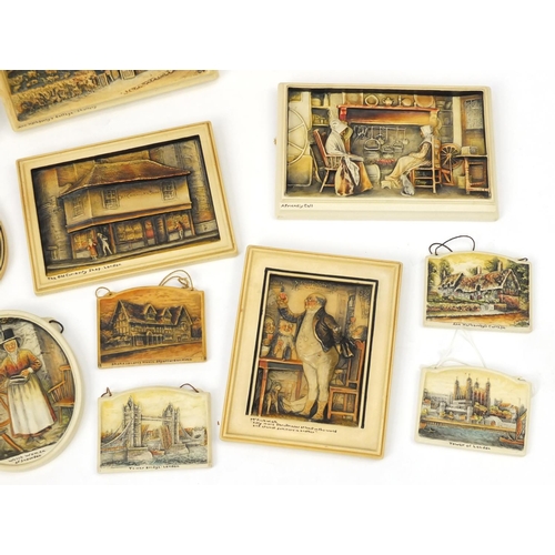 2229 - Collection of Osborne plaques including street scenes and portraits