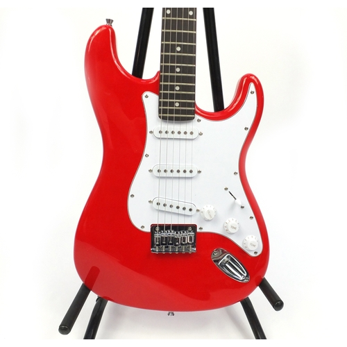 2233 - Squier Stratocaster by Fender six string electric guitar, serial number CMF18000158