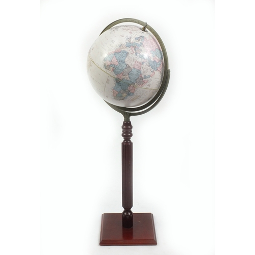 2037 - Floor standing Cram classic globe, by Herff Jones Education Division, 116cm high