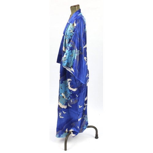 2259 - Chinese embroidered silk kimono, belt and reversible jacket