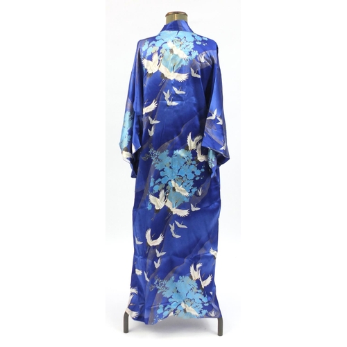 2259 - Chinese embroidered silk kimono, belt and reversible jacket