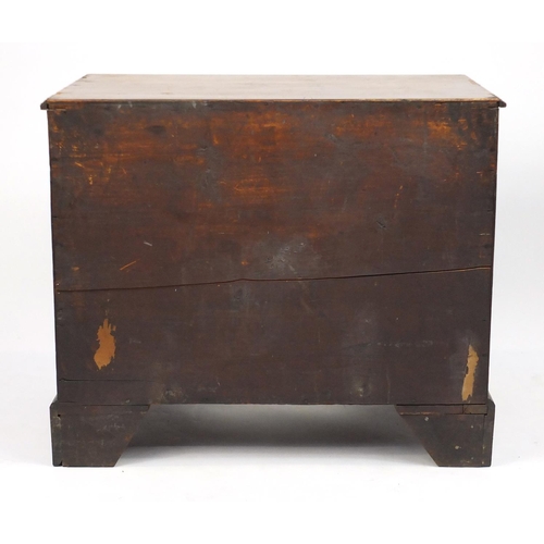 1 - Georgian mahogany kneehole desk, 83cm H x 85cm W x 54cm D