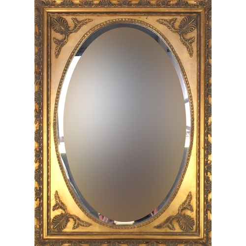 9 - Ornate gilt framed mirror, 93cm x 66cm