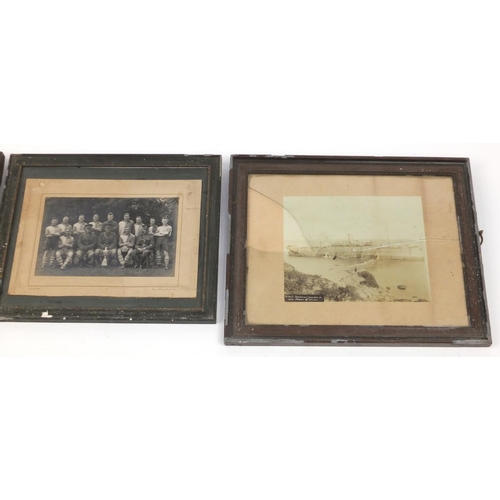 840 - Three Military interest black and white photographs, including HMS Assistance and 4th Divisional Sig... 