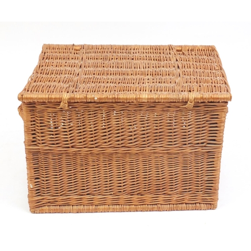 81 - Fortnum and Mason wicker basket, 45cm H x 67cm W x 50cm D