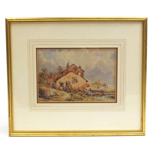 22 - Two watercolour landscape scenes, each framed, the largest 38cm x 28cm