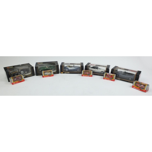 2231 - Ten collectable die cast vehicles including Bburago and Maisto