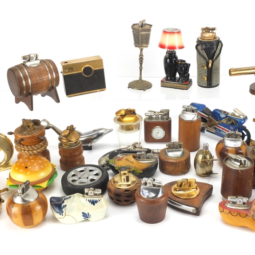 2214 - Vintage and later table lighters including Ronson