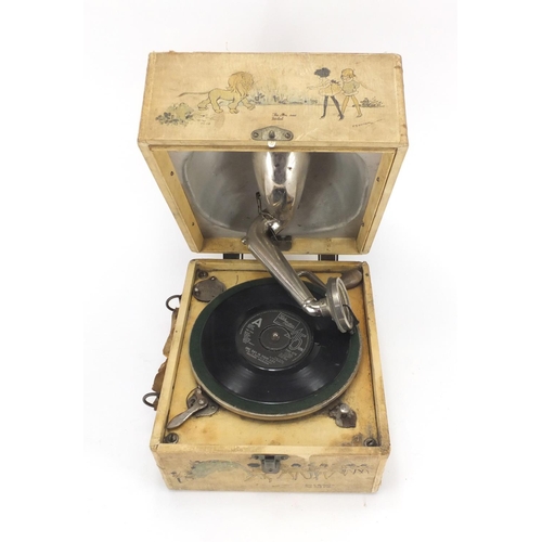 2080 - Vintage Decca Cowham design portable gramophone