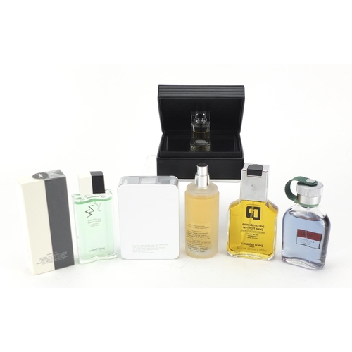 2455 - Six bottles of aftershave testers including Yves Saint Laurent, Dior, Gucci and Paco Rabanne
