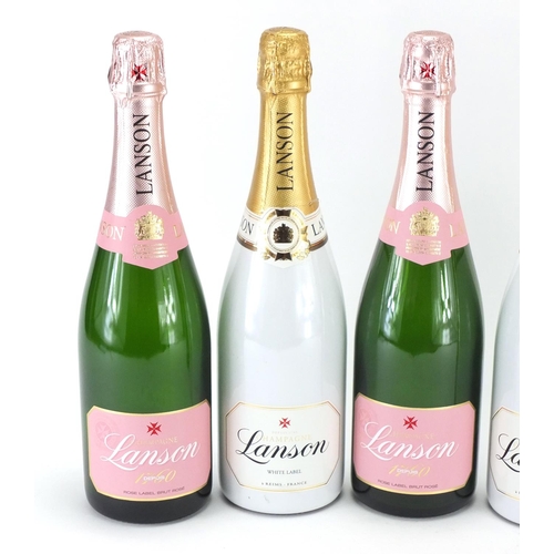 2088 - Five Lanson dummy champagne bottles