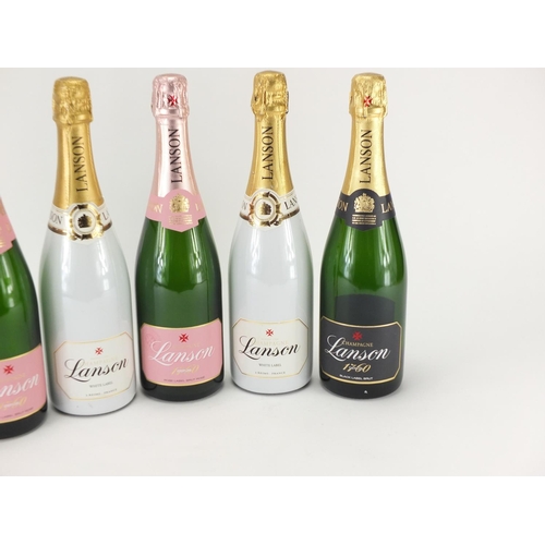 2088 - Five Lanson dummy champagne bottles