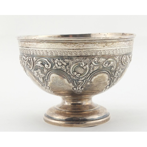 2488 - Victorian circular silver pedestal bowl, by Mappin Brothers, Chester 1901, 10cm high x 13.5cm in dia... 