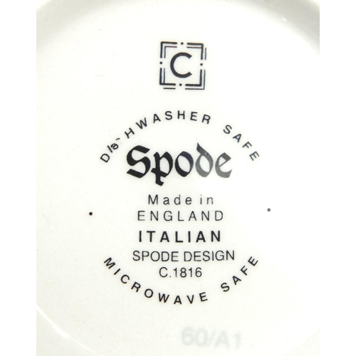 2182 - Copeland Spode Italian pattern including egg cruet, cups, saucers and jars
