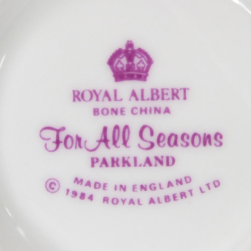 2200 - Royal Albert Parkland tea and dinnerware including teapot and meat platter