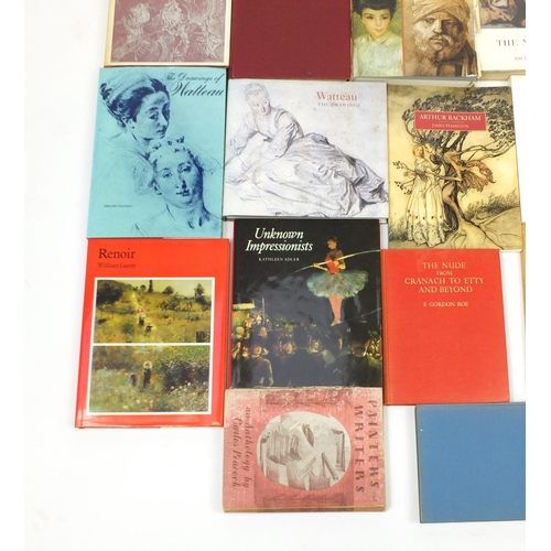 2322 - Mostly hardback art reference books including Viennese watercolours, Renoir, Arthur Rackham, The Dra... 