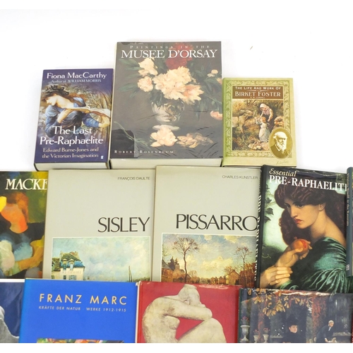 2325 - Art related books, some hardback including August Macke, William Nicolson and Paintings in the Musée... 