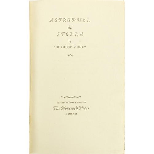 2318 - Astrophel and Stella by Sir Philip Sidney, hardback book published by The Nonesuch Press 1931