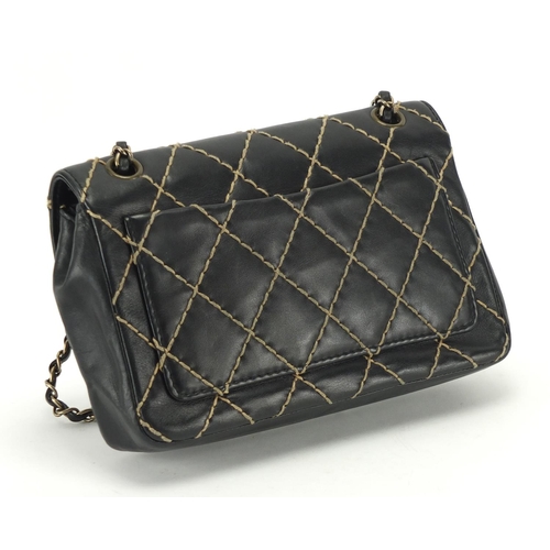 2426 - Chanel Surpique leather flap bag with dust bag, serial number 6131411, 25.5cm wide